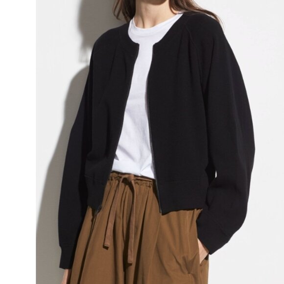 Vince bomber zip-up sweatshirt cardigan M - Picture 1 of 8